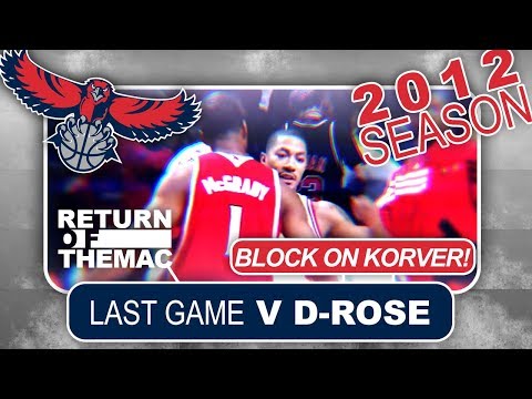 Tracy McGrady's Last Game vs Derrick Rose | Blocks Kyle Korver's 3 & Schools Luol Deng! (02.20.2012)