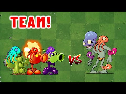 PVZ 2 | Random Team Plants Power Up! Vs Octo Zombie LEVEL 10!