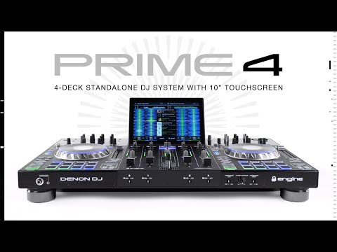 Denon DJ PRIME 4 |  4-Deck Standalone DJ Controller with 10.1" Multi-gesture Touchscreen