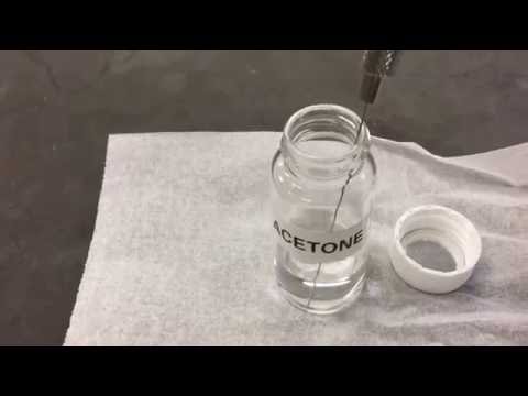Final Rinse of GC Syringe with Acetone