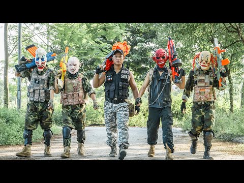 LTT Films : Warriors Black Man Nerf Guns Fight Criminal Group Tiger Mask Alliance Justice 2