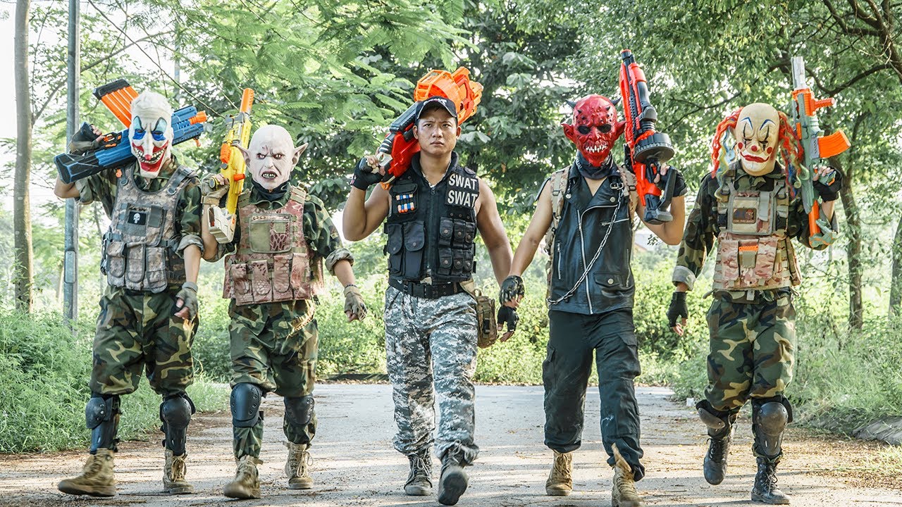 <h1 class=title>LTT Films : Warriors Black Man Nerf Guns Fight Criminal Group Tiger Mask Alliance Justice 2</h1>