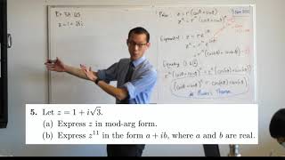 Proving de Moivre&#39;s Theorem (2 of 2: Derivation &amp; example problem)
