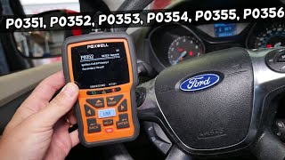 FORD ENGINE LIGHT ON CODE P0351, P0352, P0353, P0354, P0355, P0356 FIX. IGNITION COIL PROBLEM