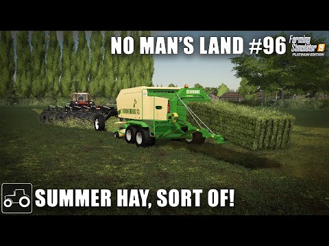 Mowing & Baling Grass For Hay - No Man's Land #96 Farming Simulator 19 Timelapse