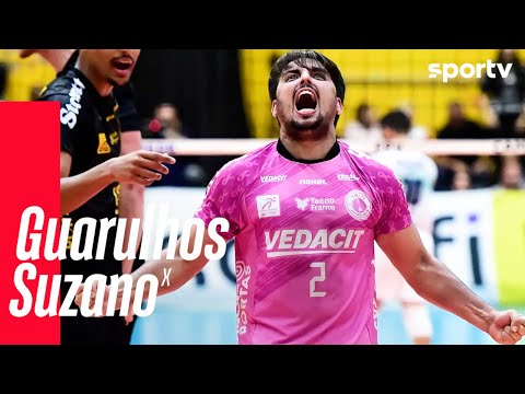 GUARULHOS 3 X 2 SUZANO | MELHORES MOMENTOS | CAMPEONATO PAULISTA DE VÔLEI | sportv