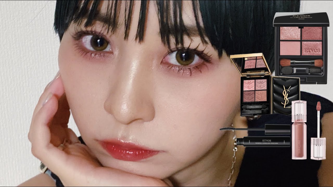 【make】YSLクチュールミニクラッチとETVOSミネラルクラッシィシャドーのローズピンクなアイテムを使ってメイク