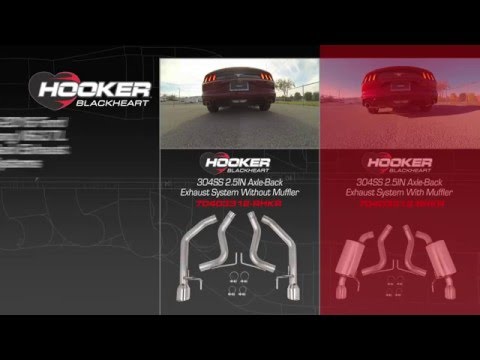 2015-2016 Ford Mustang V6-3.7L Axle-Back Exhaust System - Hooker Blackheart