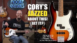 Video thumbnail for Introducing Fender's Player Plus Active Precision Bass [Cory is jazzed.] by MooreMusicGuitars