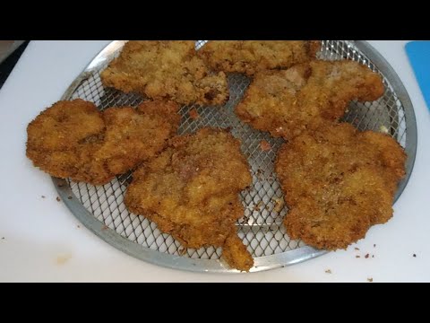 Bife à milanesa com farinha panko