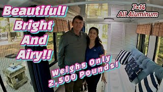 Light And Airy 7x14 All Aluminum WeeRoll Built With Ikea Furniture