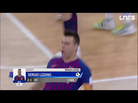 Gol Sergio Lozano (2-1) Barça Lassa - Industrias Santa Coloma. J11, 1Div. LNFS