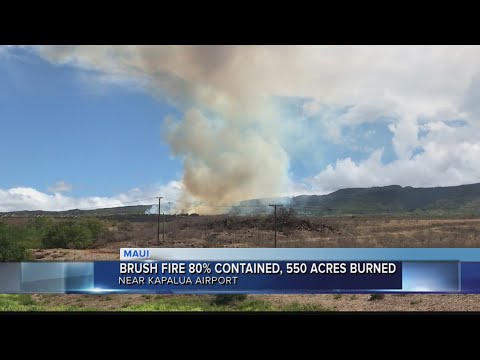Brush fire near Kapalua Airport 80% contained