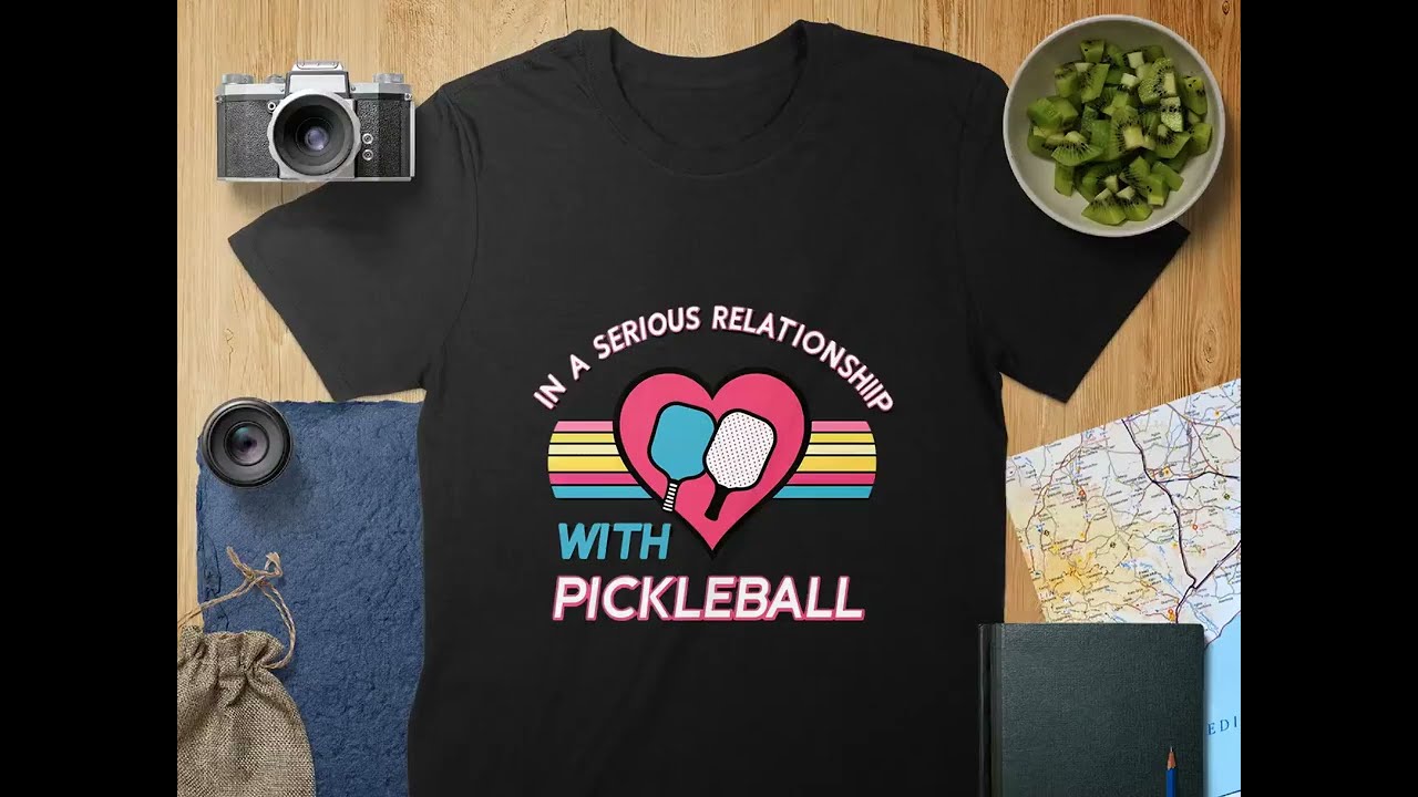 Pickleball Shirt - In a Serious Relationship with Pickleball Graphic Tee and Mug | Fun Novelty Gift