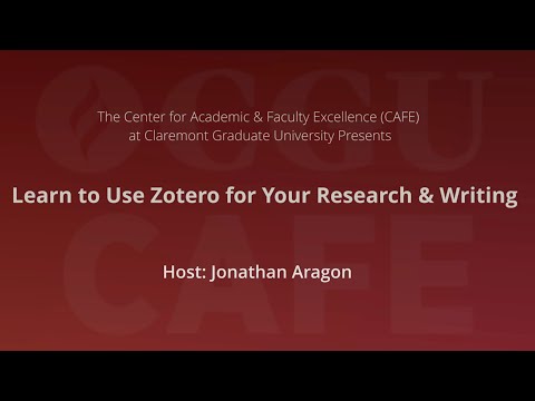 Learn to Use Zotero for Your Research & Writing