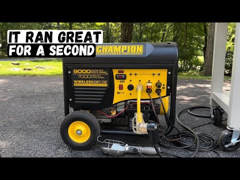 Champion Generator Runs and Then Shuts Down