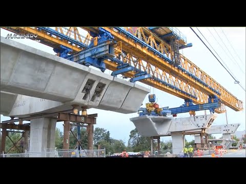Incredible & The Fastest Modern Bridge Construction Technology Method. Heavy Equipments.