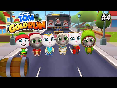 Talking Tom Gold Run Boss Fight With Dino Tom  Part = 4 FHD Full Screen