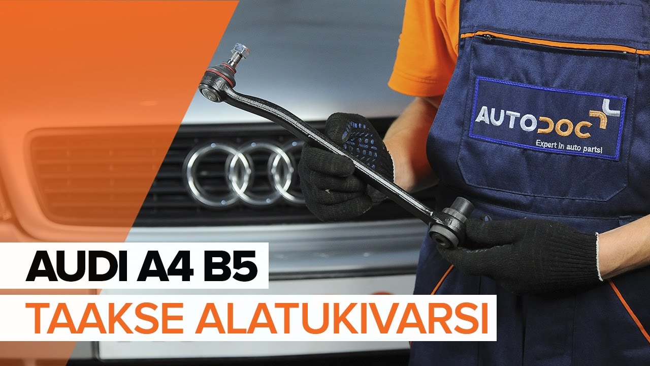 Kuinka vaihtaa takajousituksen alempi poikittainen tukivarsi Audi A4 B5 Avant-autoon – vaihto-ohje