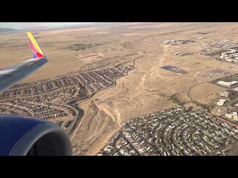 Full landing at Albuquerque International Airport