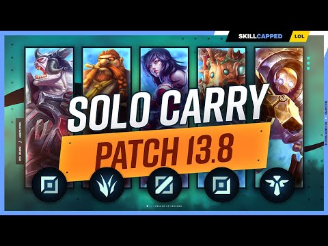 3 BEST SOLO CARRY Champions for EVERY ROLE on PATCH 13.8!