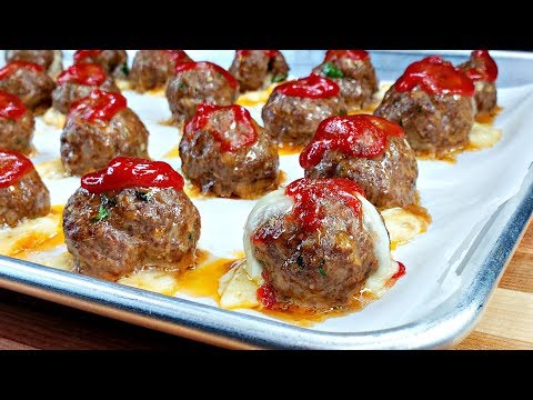 Cheese Filled Meatballs Recipe | Meatloaf Style...