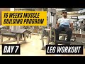 Muscle Building Workout DAY 7 | Leg Workout | Aesthetic Karthik