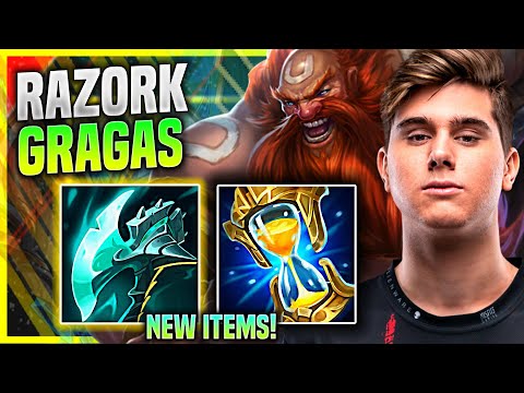 RAZORK PICKS GRAGAS WITH NEW ITEM NIGHT HARVESTER! - MSF Razork Plays Gragas JUNGLE vs Diana! |