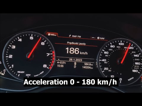 Audi A6 C7 2.0 TFSI (252HP) - Acceleration 0 - 180 km/h | 0 - 60 MPH