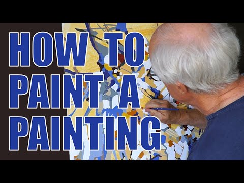 Tutorial zur Acrylmalerei. Wie man ein abstraktes Gemälde von Anfang bis Ende malt