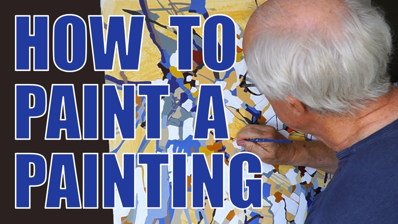 How to paint an abstract painting from start to finish. Acrylic painting tutorial.