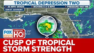 Tropical Depression Two Continues Drift In Gulf of Mexico At Cusp Of Tropical Storm Strength