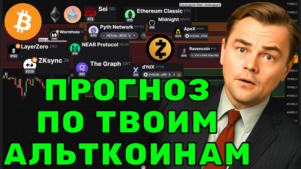 БИТКОИН 70 000$: Где будет реальный разворот!? ⚖️ РАЗБОР АЛЬТКОИНОВ И CLARITY ACT