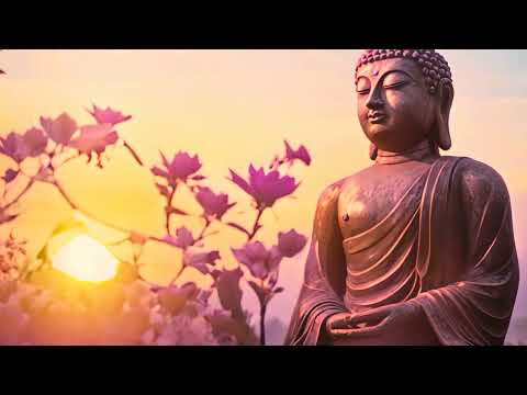 Buddha statue with sunset background, Buddha statue on sunset background, buddha statue in the