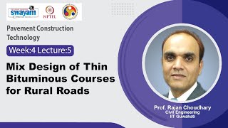 Lec 19: Mix design of thin bituminous courses for rural roads