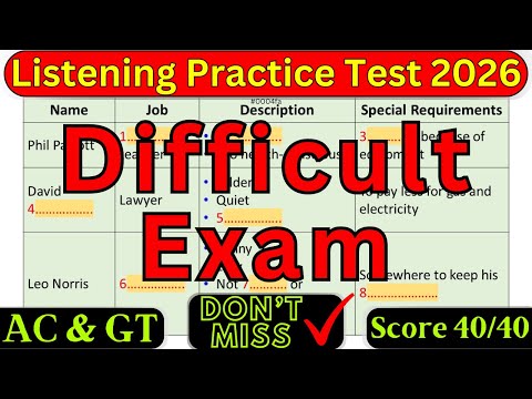 IELTS LISTENING PRACTICE TEST FOR 31 JANUARY 2026 & 07 FEBRUARY 2026 WITH ANSWERS | HARD IELTS 2026