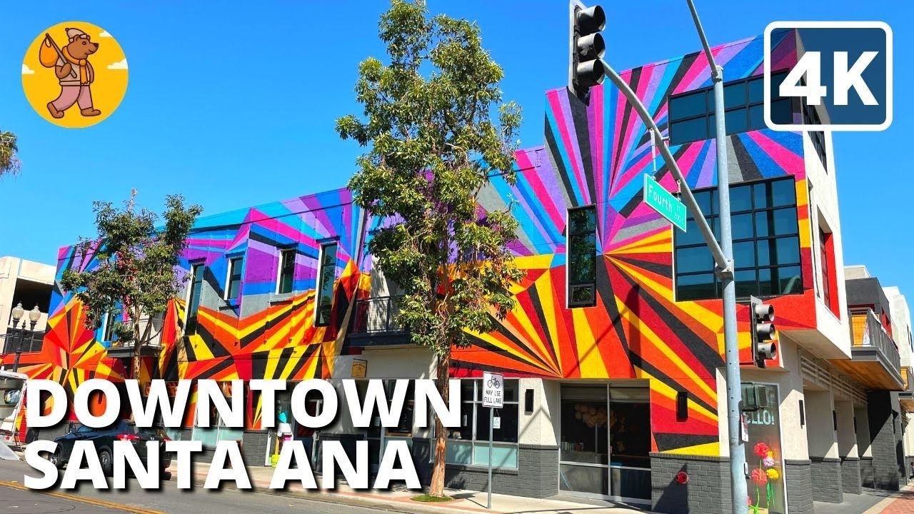 Immersive street-level walking tour through Santa Ana Downtown, United States, showcasing authentic urban landscapes, local architecture, and the vibrant atmosphere of the city's neighborhoods