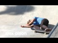 Alex Olson with a warm up session at the Venice park.