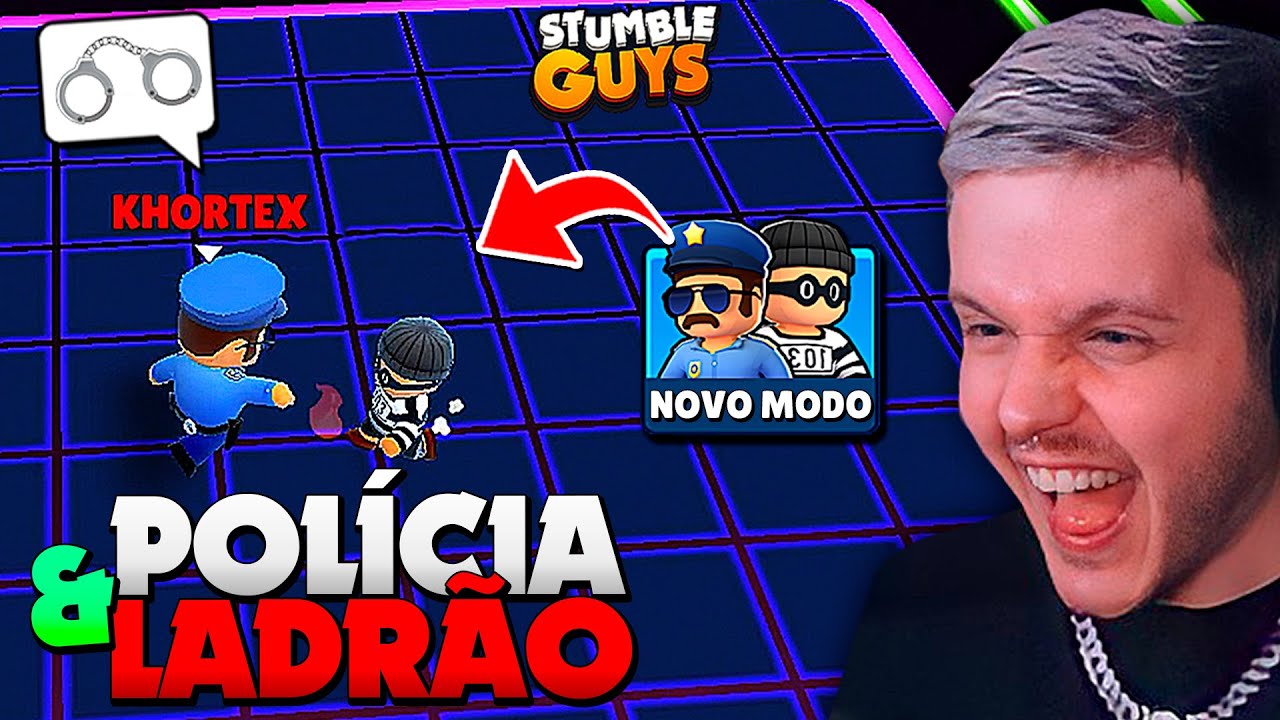 🚨 O MELHOR JEITO DE JOGAR BLOCKDASH! 👮🏻 POLÍCIA E LADRÃO STUMBLE GUYS! ‹ KHORTEX ›