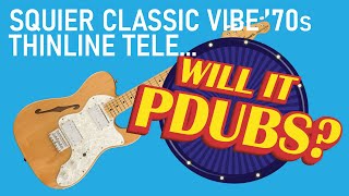 Video thumbnail for Squier Classic Vibe '70s Telecaster Thinline - Will it PDubs? by Westminster Effects