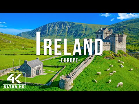 Irland 4K | Utforska tidlösa landskap – Smaragdkullarna, karga kustlinjer och lugna byar