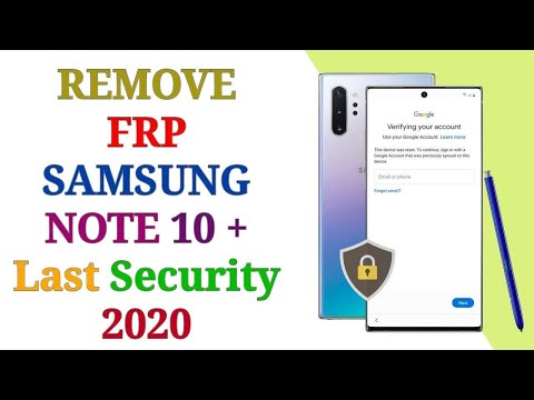 Bypass FRP Samsung Galaxy Note 10 Plus N975F V 10 U6 / Verifying Your Account Note 10 /FRP N975F  U6