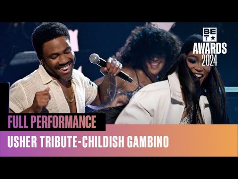 Childish Gambino and Keke Palmer Perform 'U Don't Have To Call' in Tribute to Usher | BET Awards '24