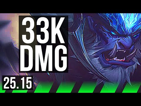 TRUNDLE vs JAX (JGL) | 33k DMG, Legendary | KR Master | 25.15