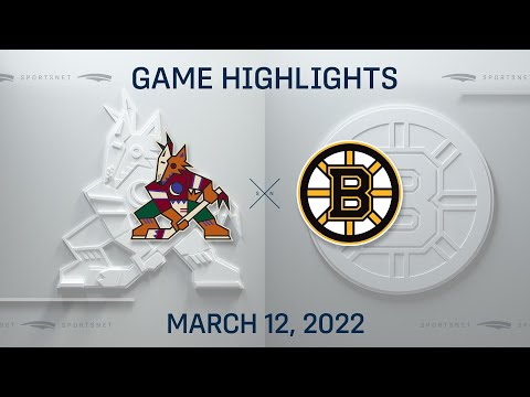 NHL Highlights | Coyotes vs. Bruins - Mar 12, 2022