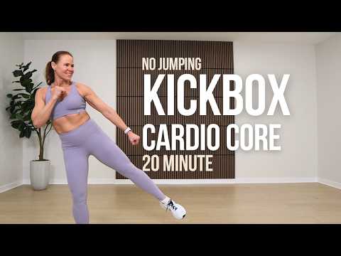 20-Minute No Jumping Cardio Core Kickboxing Workout | Low-Impact, Full Body Burn