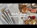 Study vlog 🌷waking up at 5am, note taking, lots of coffee, skincare, drawing, ft. Craftkitties
