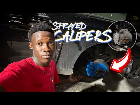 I SPRAYED MY CALIPERS ON MY CAR…
