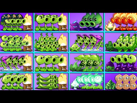16 Pair PEA & TORCHWOOD vs PEA & MINT Plants Battlez - Who Will Win? - PvZ 2 Teams Plant