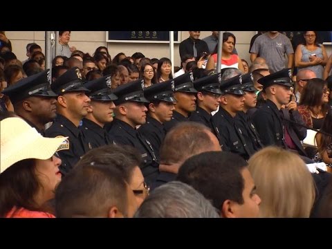 New Los Angeles officers join force at difficult time for police